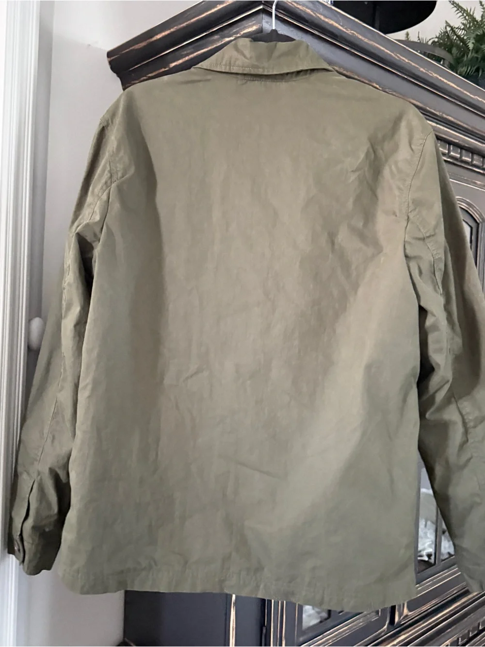 Banana Republic Olive Green Cotton Canvas Military Utility Jacket Men's, Size M
